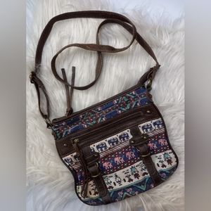 Gorgeous purse with elephants ,Hippie crossbody